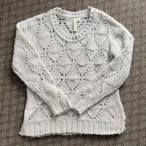 Knitted Off White Sweater